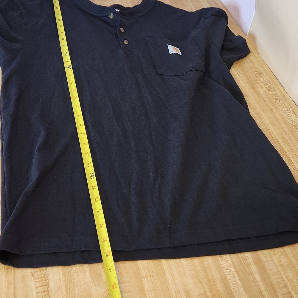 CARHARTT Dearborn Loose Henley T-Shirt, color Black, size M - Picture 9 of 9